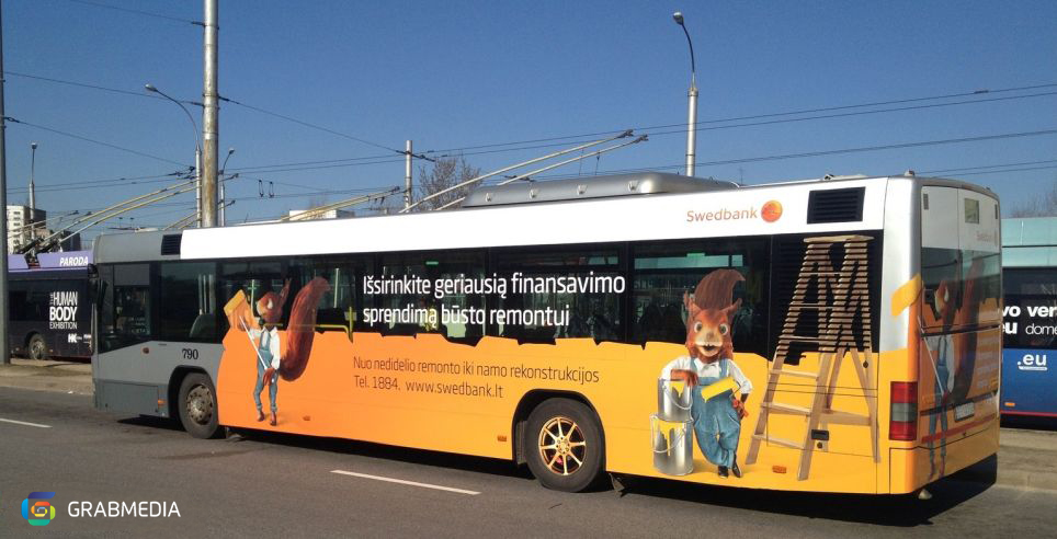 Reklama ant troleibusų, autobusų